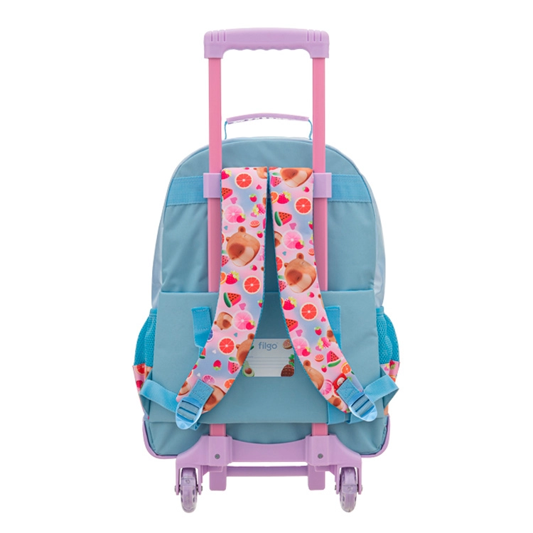 Mochila Escolar Filgo 2026 3D 18" Capibara Con Carro Art.MO26-T3D-308